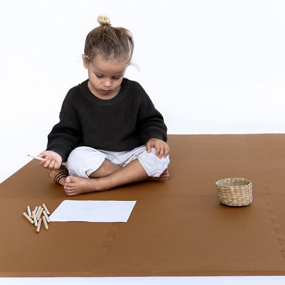 Tapis d'éveil TODDLEKIND 130 x 130 cm - Camel