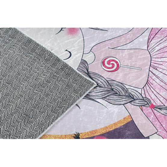 Tapis de bain antidérapant BAMBINO 48060 Princesse, étoiles pour enfants - rose