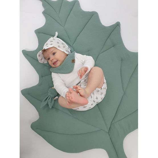 Tapis de jeu en coton Feuille - vert