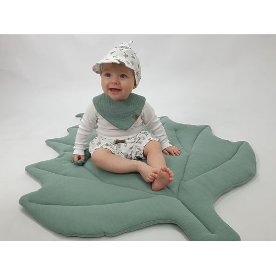 Tapis de jeu en coton Feuille - vieux rose