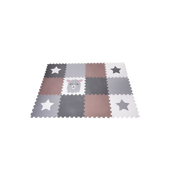 Tapis de jeu en mousse 12 mcx - Lama et étoiles