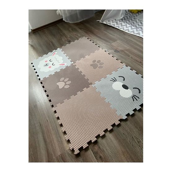 Tapis de jeu en mousse 6 mcx - Agneau, phoque et patte
