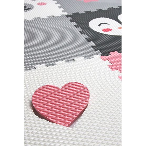 Tapis de jeu en mousse 6 pcs - Ours, pingouin, coeur et patte