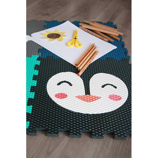 Tapis de jeu en mousse 6 pcs - Ours, pingouin et voiture