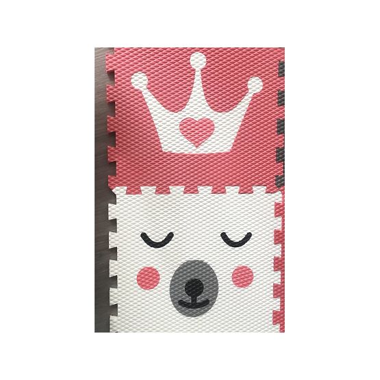 Tapis de jeu en mousse 9 pcs - Ours en peluche et couronne