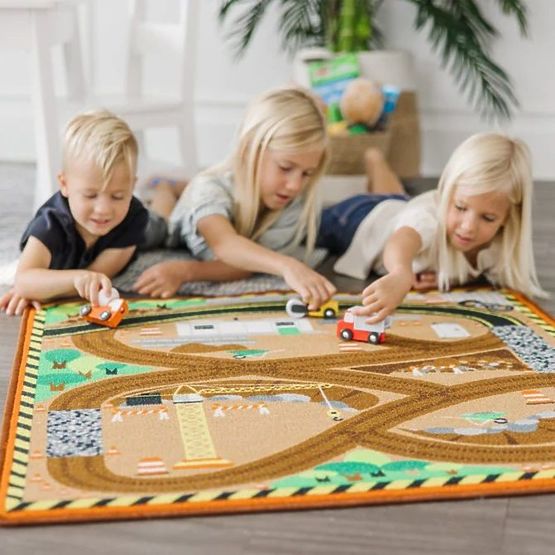 Tapis de jeu pour enfants Chantier de construction
