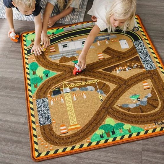 Tapis de jeu pour enfants Chantier de construction