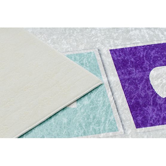 Tapis de lavage BAMBINO 1075 saut, chiffres pour enfants antidérapant - vert