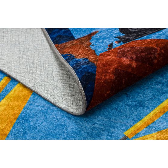 Tapis de lavage JUNIOR 51827.803 Camion, pelleteuse pour enfants antidérapant - bleu