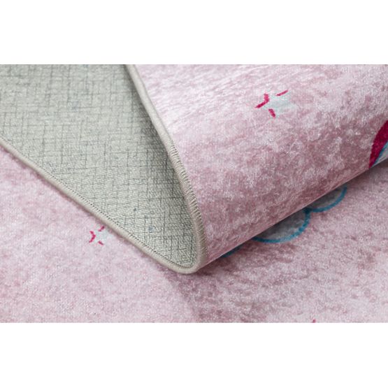 Tapis de lavage JUNIOR 51855.804 Licorne, nuages pour enfants antidérapant - rose