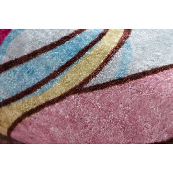 Tapis de lavage JUNIOR 51855.804 Licorne, nuages pour enfants antidérapant - rose