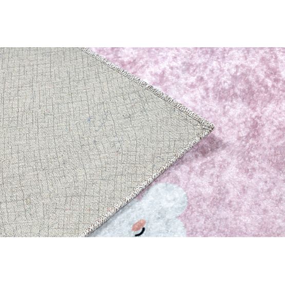 Tapis de lavage JUNIOR 52063.802 Arc-en-ciel, nuages pour enfants antidérapant - rose