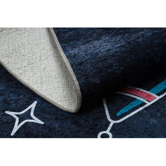 Tapis de lavage JUNIOR 52069.801 Fusée spatiale pour enfants antidérapant - noir