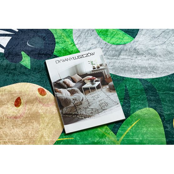 Tapis de lavage pour enfants BAMBINO 2705 Animaux, Afrique antidérapant - vert / marron