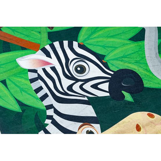 Tapis de lavage pour enfants BAMBINO 2705 Animaux, Afrique antidérapant - vert / marron