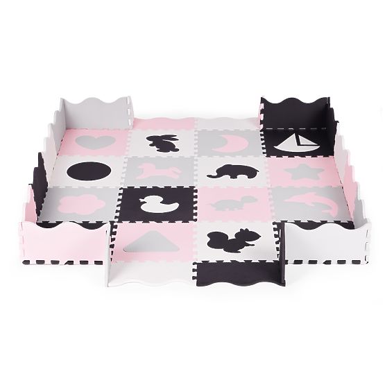Tapis en mousse avec bordure puzzle piscine sèche 36 pièces ECOTOYS