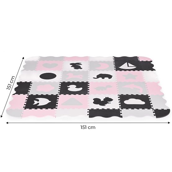 Tapis en mousse avec bordure puzzle piscine sèche 36 pièces ECOTOYS