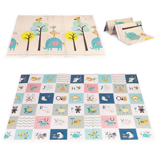 Tapis en mousse pour enfants 200x150 cm éducatif réversible pliable toise alphabet ECOTOYS