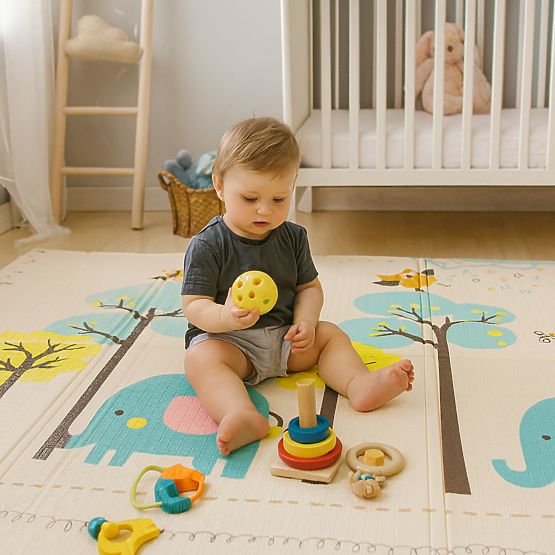 Tapis en mousse pour enfants 200x150 cm éducatif réversible pliable toise alphabet ECOTOYS