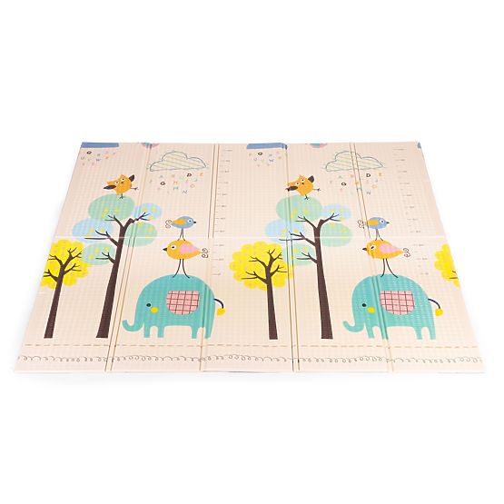 Tapis en mousse pour enfants 200x180 cm éducatif réversible pliable échelle de croissance alphabet E