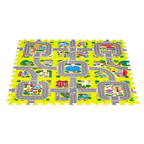 Tapis en mousse pour enfants ville 9 pièces 90,5x90,5 cm IPLAY