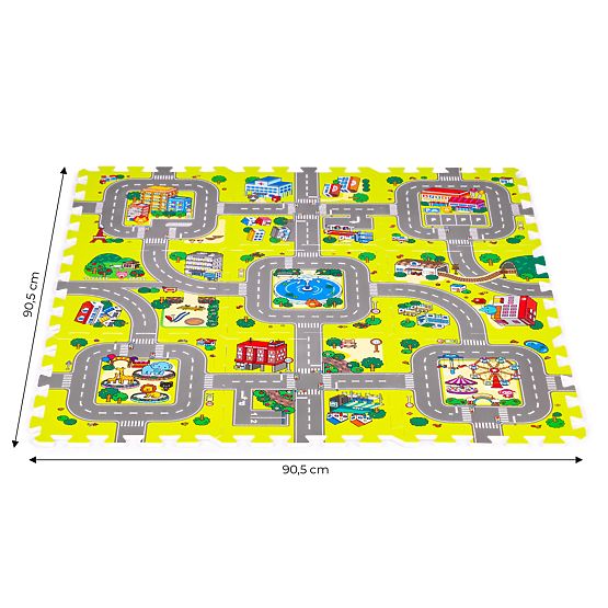 Tapis en mousse pour enfants ville 9 pièces 90,5x90,5 cm IPLAY