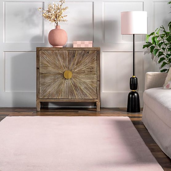 Tapis en soie Rabbit - Rose