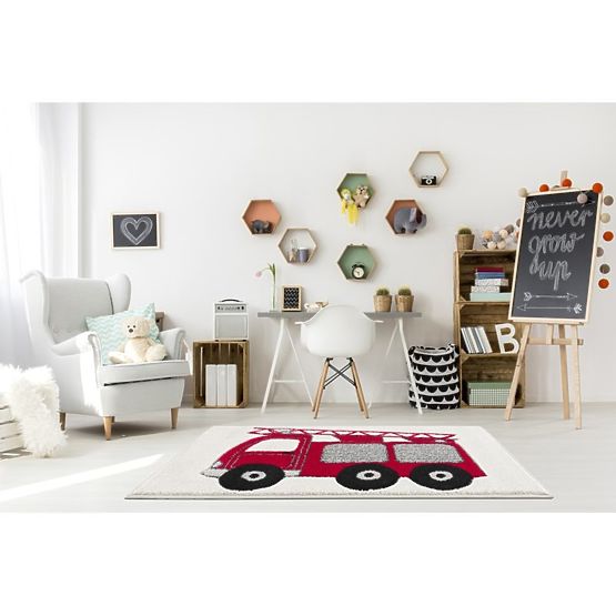 Tapis enfant Happy Rugs - camion de pompiers