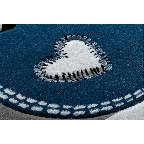 Tapis enfant PETIT - Bulldog - gris-blanc