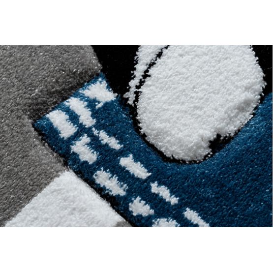 Tapis enfant PETIT - Bulldog - gris-blanc