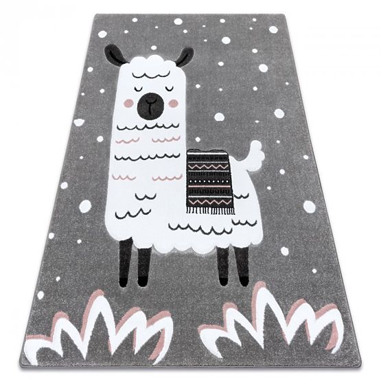 Tapis enfant PETIT - Lama - gris