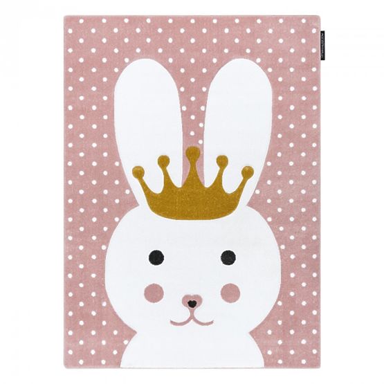 Tapis enfant PETIT - Lapin - rose