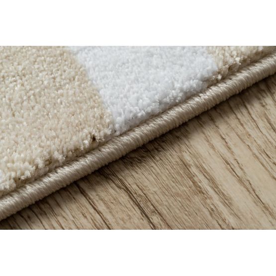 Tapis enfant PETIT - Oiseaux - beige-blanc