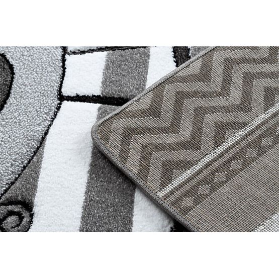 Tapis enfant PETIT - Oiseaux - gris-blanc