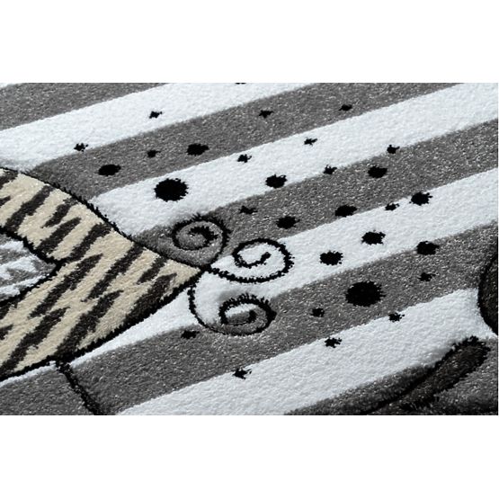 Tapis enfant PETIT - Oiseaux - gris-blanc