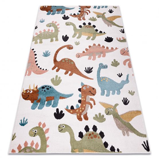 Tapis FUN Dino pour enfants, dinosaures crème