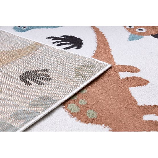 Tapis FUN Dino pour enfants, dinosaures crème