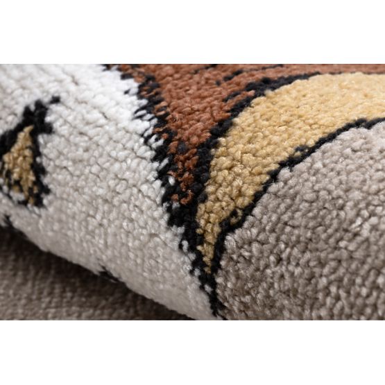 Tapis FUN Forester pour enfants, animaux, forêt beige