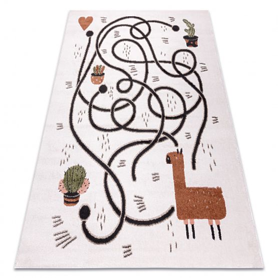 Tapis FUN Game pour enfants, jeu, lama crème