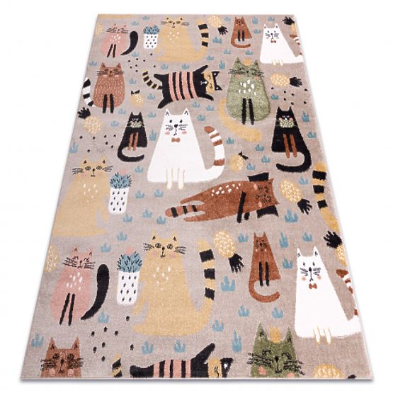 Tapis FUN Kittens pour enfants, chats beige