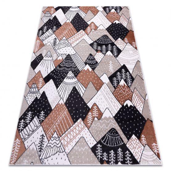 Tapis FUN Tops pour enfants, montagnes, crème