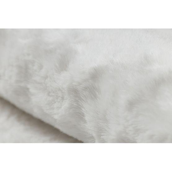 Tapis lavable SHAPE 3105 Cœur Shaggy - ivoire pelucheux, antidérapant