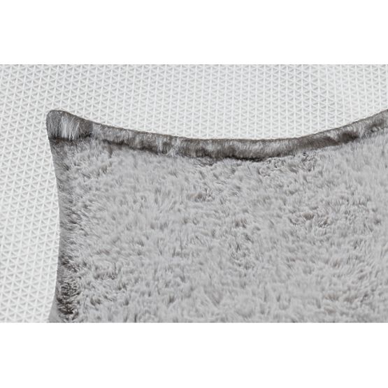 Tapis lavable SHAPE 3106 Fleur Shaggy - gris pelucheux, antidérapant