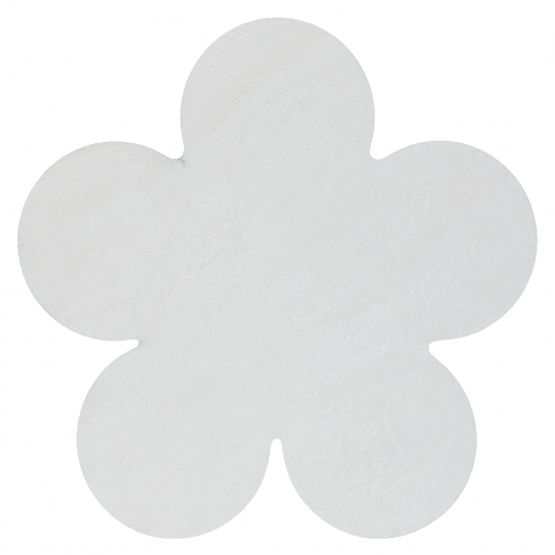 Tapis lavable SHAPE 3106 Fleur Shaggy - ivoire pelucheux, antidérapant