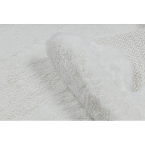 Tapis lavable SHAPE 3146 Ourson Shaggy - ivoire pelucheux, antidérapant