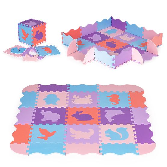 Tapis mousse éducatif enfant - puzzle animaux