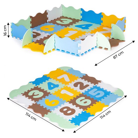 Tapis éducatif en mousse pour enfants - numéros de puzzle