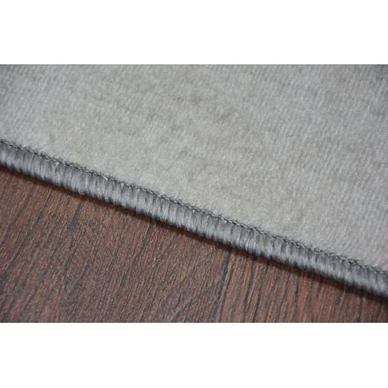 Tapis PASTEL 18409/652 - Nuage cœur OISEAU Gris CRÈME turquoise