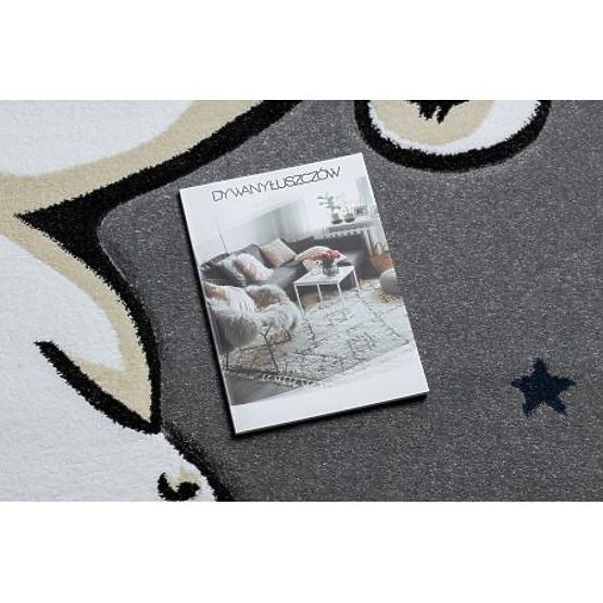 Tapis PETIT ELEPHANT ÉLÉPHANT, ÉTOILES, gris