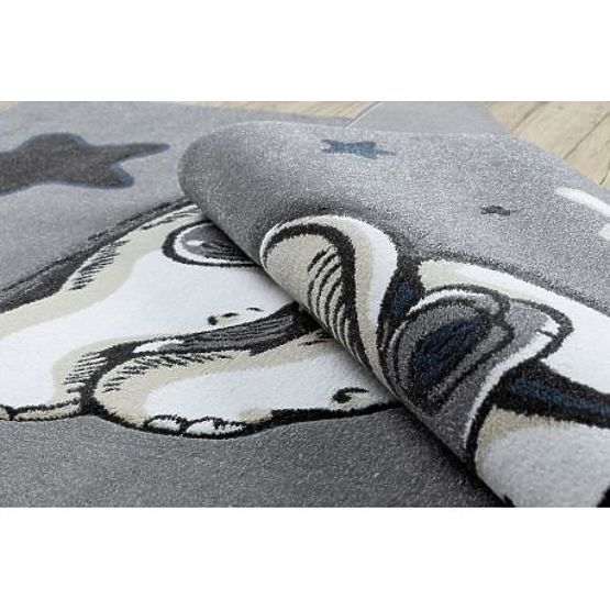 Tapis PETIT ELEPHANT ÉLÉPHANT, ÉTOILES, gris